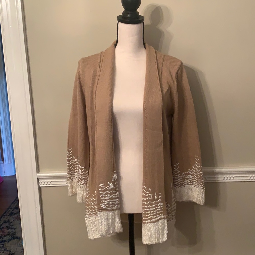 Cupio Tan Cardigan. Size L.